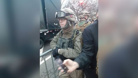 Jessica Watkins, in military gear, was seen on video taking part in the uprising at the US Capitol.