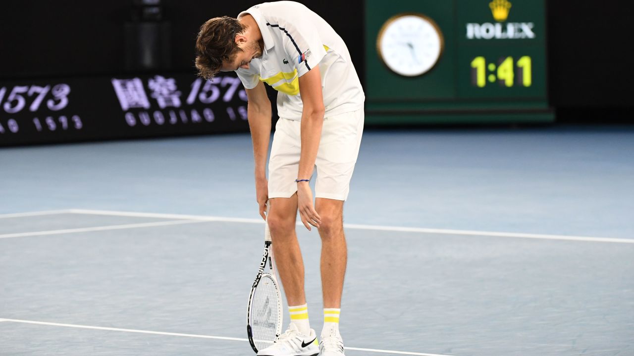 Daniil Medvedev crumbled after losing the opening set.