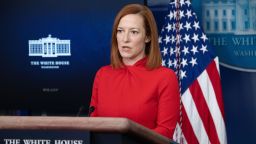 White House Press Secretary Jen Psaki speaks during a press briefing on February 17, 2021, in the Brady Briefing Room of the White House in Washington, DC. (Photo by SAUL LOEB / AFP) (Photo by SAUL LOEB/AFP via Getty Images)