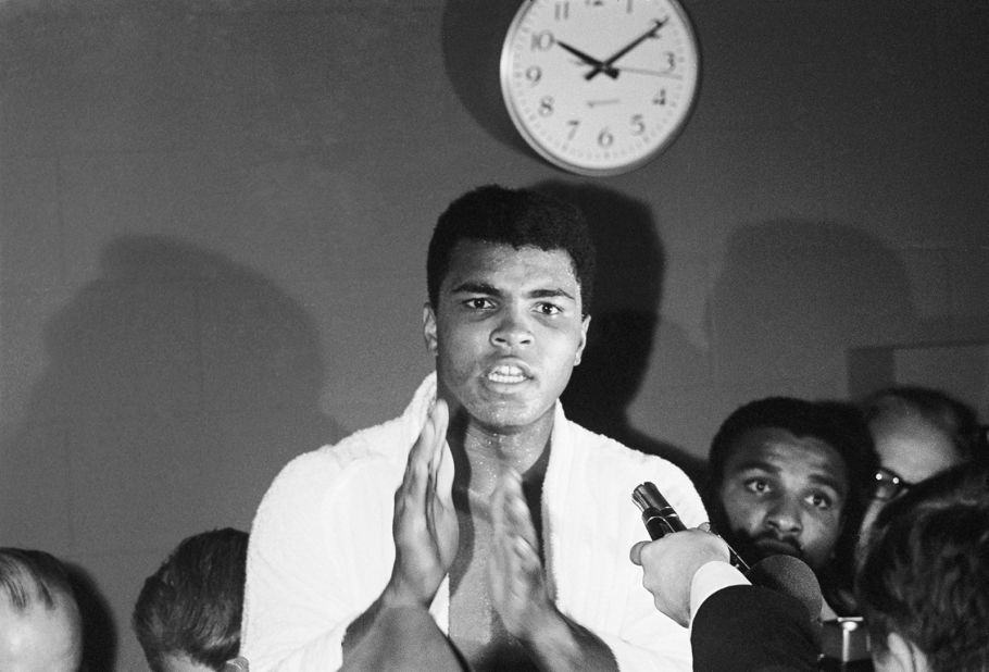 November 14, 1966 -- During a knockout win over Cleveland Williams, often regarded as his best performance, Ali reveals the "Ali shuffle" -- labeling it the best dance move since "The Twist."