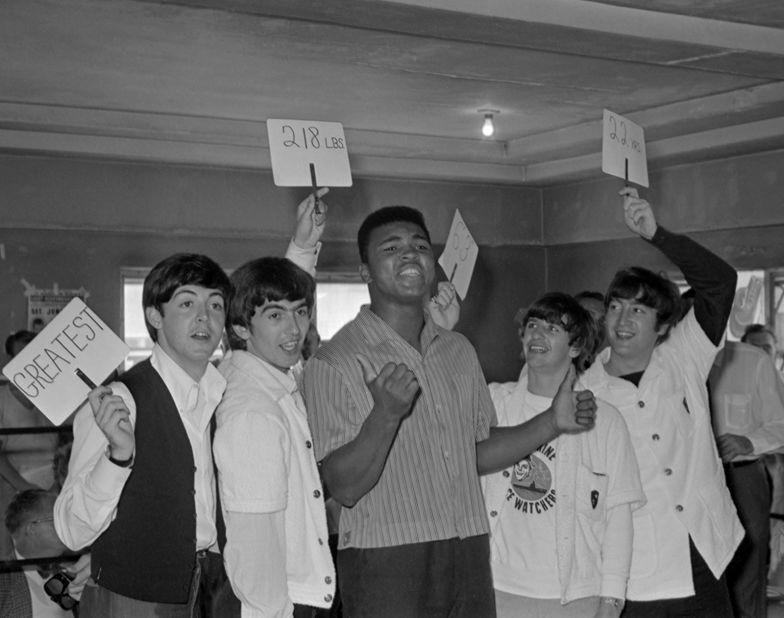 February 18, 1964 -- Before they all reached worldwide fame, and a week before his shot at the world heavyweight title, Clay met The Beatles at Miami Beach's 5th Street Gym.