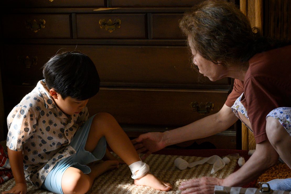 Grandson David (Alan S. Kim) and grandmother Soonja (Yuh-Jung Youn) have a rocky relationship in "Minari."