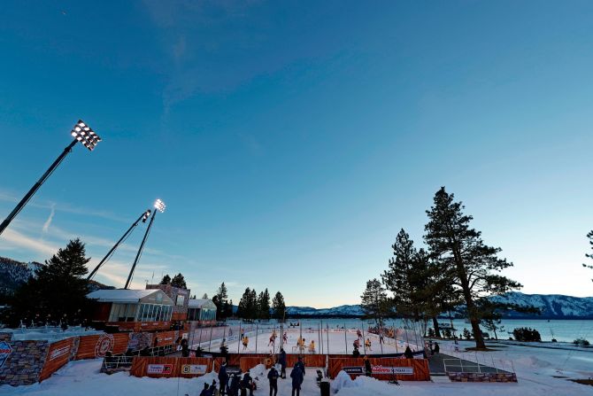 Playing on the 18th hole of a golf course was a first for the NHL. Given the beautiful backdrop, it could become a more common setting in the future. 