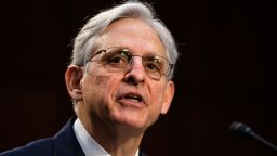 Judge Merrick Garland testifies before a Senate Judiciary Committee hearing on his nomination to be US Attorney General on Capitol Hill in Washington, DC on February 22, 2021.