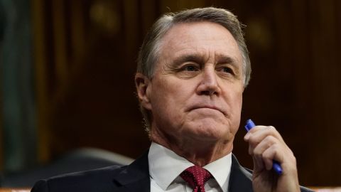 WASHINGTON, DC - SEPTEMBER 24: Sen. David Perdue (R-GA) attends a Senate Banking Committee hearing on Capitol Hill on September 24, 2020 in Washington, DC. U.S. Treasury Secretary Steven Mnuchin and Federal Reserve Board Chairman Jerome Powell are testifying about the CARES Act and the economic effects of the coronavirus (COVID-19) pandemic. (Photo by Drew Angerer/Getty Images)