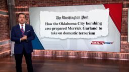 A screengrab of CNN's John Avlon on why Merrick Garland's prosecution of the Oklahoma City bomber matters today.