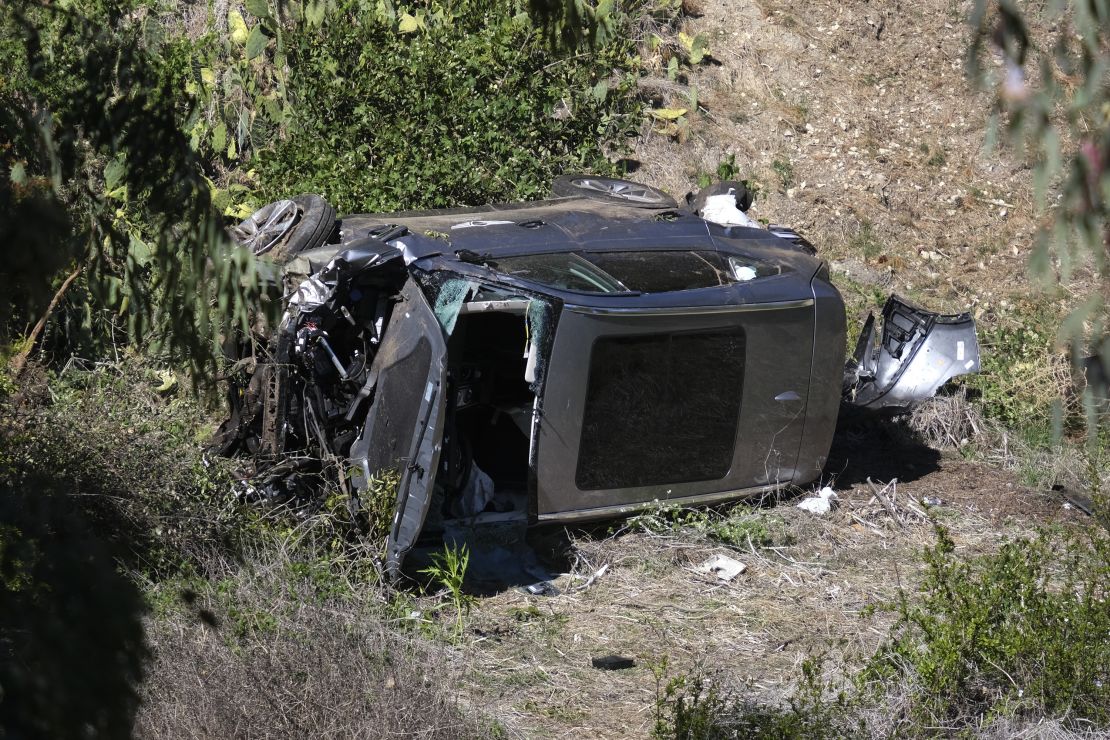 The SUV Tiger Woods was driving rolled over multiple times.
