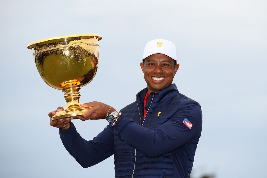 Woods captained the US team to a Presidents Cup win in December 2019.