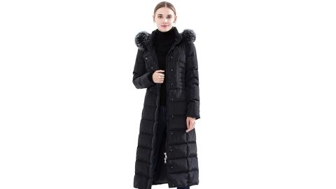 Obosoyo Women's Hooded Thickened Long Down Jacket 