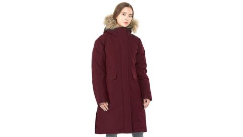 Gymax Women's Long Down Parka With Removable Faux Fur Hood