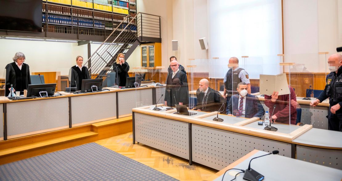 Presiding judge Anne Kerber stands before pronouncing her verdict in the court in Koblenz, Germany, on February 24.