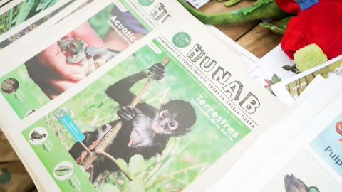Students can also share what they learn with others in the community through HUNAB's newspaper.