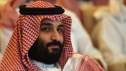 Saudi Crown Prince Mohammed bin Salman attends a conference in the Saudi capital Riyadh on October 23, 2018. 