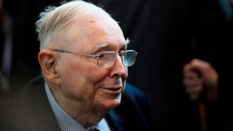 Vice Chairman of Berkshire Hathaway, Charlie Munger attends the annual Berkshire shareholders meeting in Omaha, Nebraska, May 3, 2019. (Photo by Johannes Eisele/AFP/Getty Images)