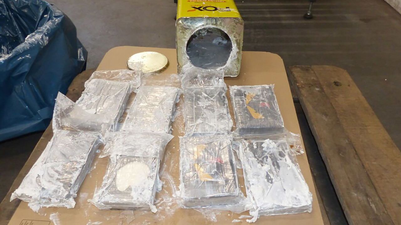 Customs officials found the drugs concealed in construction putty.