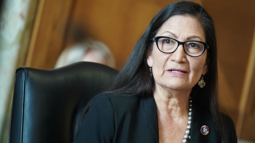 Rep. Debra Haaland (D-NM), President Joe Biden's nominee for Secretary of the Interior, testifies during her confirmation hearing before the Senate Committee on Energy and Natural Resource, at the U.S. Capitol on February 24, 2021 in Washington, DC.