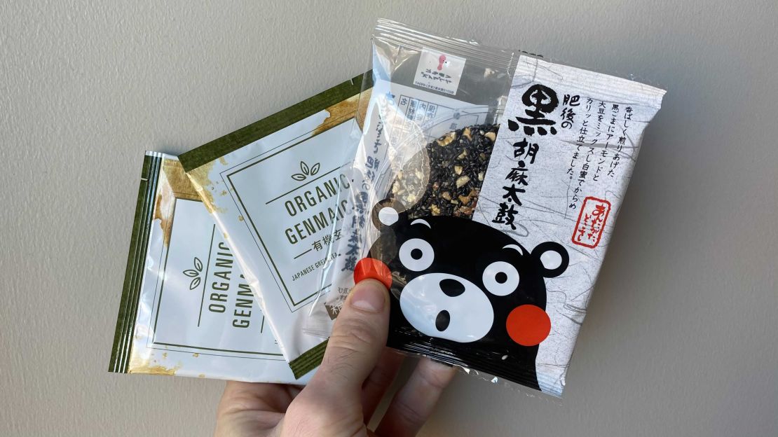 Black Sesame Taiko and Organic Genmaicha Tea