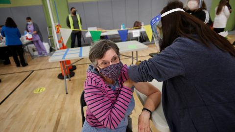 Substitute teacher Jane Golliver, 67, and other Los Angeles Unified School District employees received their first dose of the vaccine last week. 
