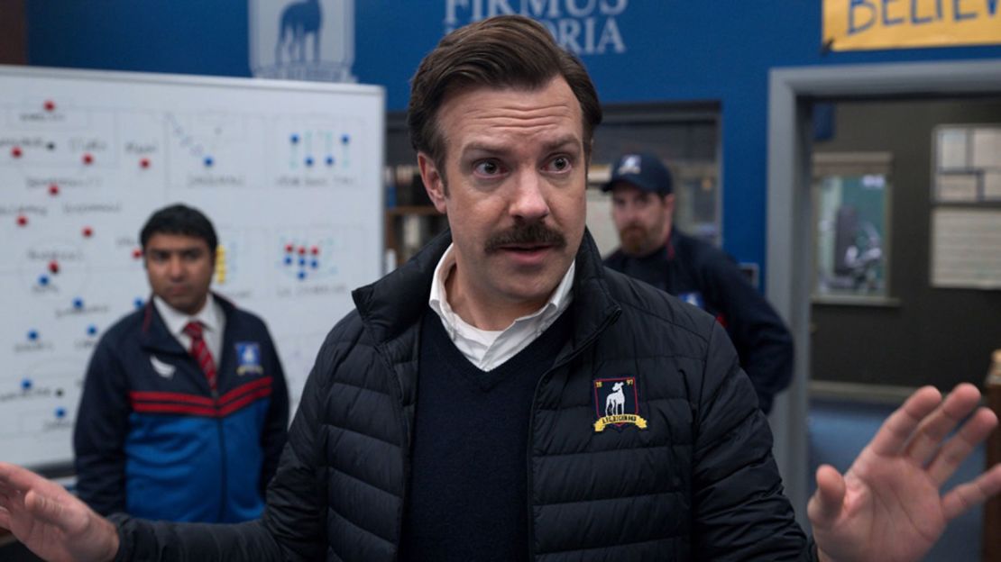 Jason Sudeikis in "Ted Lasso," now streaming on Apple TV+.