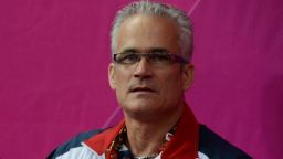 John Geddert is seen during the London 2012 Olympic Games 