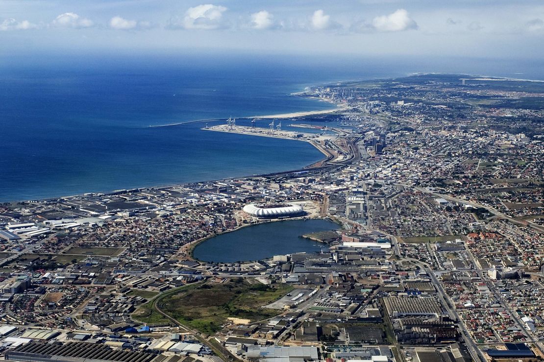An aerial view of Port Elizabeth, which has been renamed. 