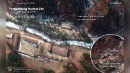 New satellite images taken by Maxar show that North Korea sometime in the past year built a structure that may be intended to obscure entrances to an underground facility where nuclear weapons or nuclear weapons components are stored.