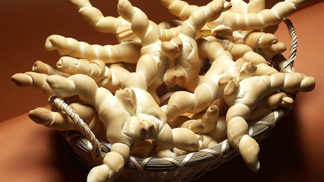 Ferrara's local bread is supposedly inspired by Lucrezia Borgia's hair.