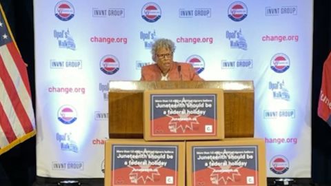 Opal Lee spoke at the National Press Club on Thursday during the launch of her "Juneteenth: A Road to Unity" campaign.