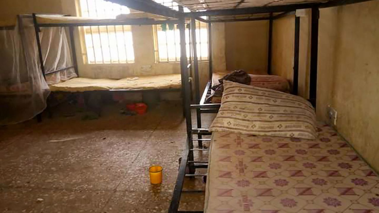The dormitory of the Government Girls Secondary School in Jangebe, Zamfara state, after hundreds of schoolgirls were kidnapped by armed men