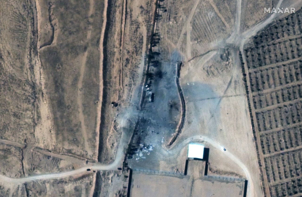 This satellite image shows buildings that were destroyed by US airstrikes in Syria on Thursday, February 25. <a href="https://www.cnn.com/2021/02/25/politics/us-iraq-iran/index.html" target="_blank">The airstrikes,</a> which targeted a site used by two Iranian-backed militia groups, were launched in response to rocket attacks on American forces in the region. "Up to a handful" of militants were killed in the strikes, a US official told CNN.