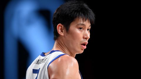 Jeremy Lin of the Santa Cruz Warriors looks on during a game against the Delaware Blue Coats on February 12, 2021.