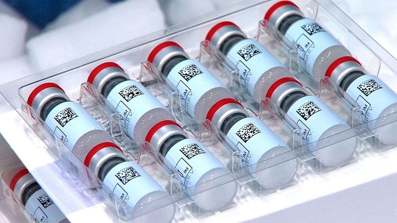 This Dec. 2, 2020 photo provided by Johnson & Johnson shows vials of the COVID-19 vaccine in the United States. The nation is poised to get a third vaccine against COVID-19, but health officials are concerned that at first glance the Johnson & Johnson shot may not be seen as equal to other options from Pfizer and Moderna. (Johnson & Johnson via AP)