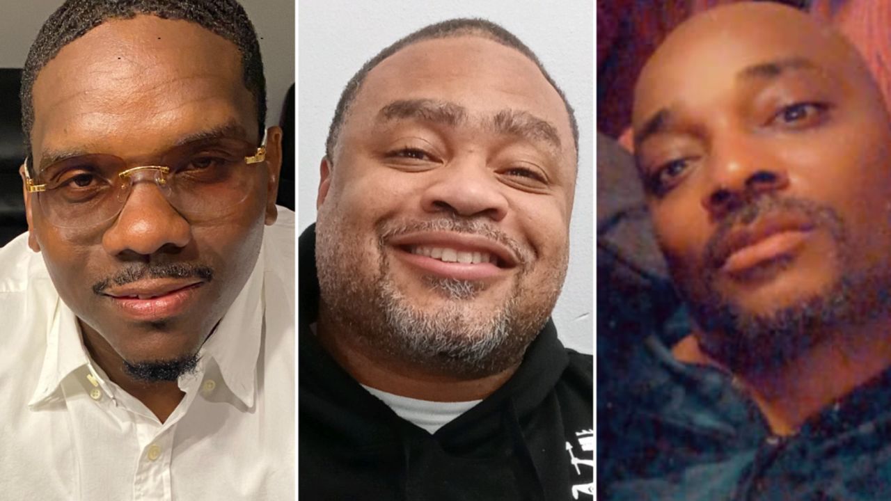 From left, Kevin Harrington, Larry Smith and Bernard Howard were wrongfully convicted and imprisoned before being exonerated through the Wayne County Conviction Integrity Unit.