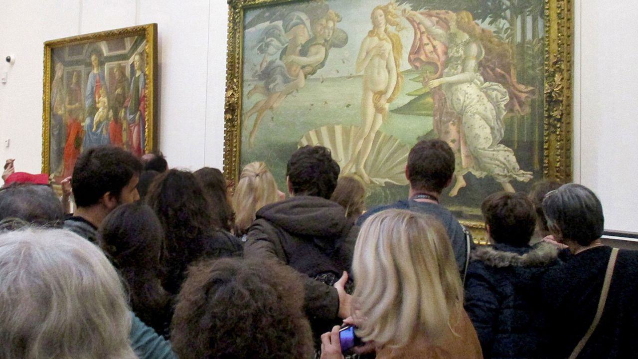 The crowds at the Uffizi Galleries for artworks like Botticelli's "Birth of Venus" were overwhelming pre-pandemic.