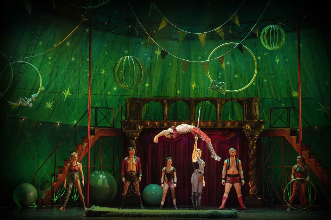 A production still from "Pippin," performed at the Sydney Lyric Theatre.