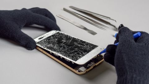 underscored broken cracked cell phone repair