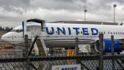 A Boeing 737 MAX airliner with United Airlines markings is pictured at the Boeing Factory in Renton, Washington on November 18, 2020. US regulators on November 18 cleared the Boeing 737 MAX to return to the skies, ending its 20-month grounding after two fatal crashes that plunged the company into crisis. (Photo by Jason Redmond/AFP/Getty Images)