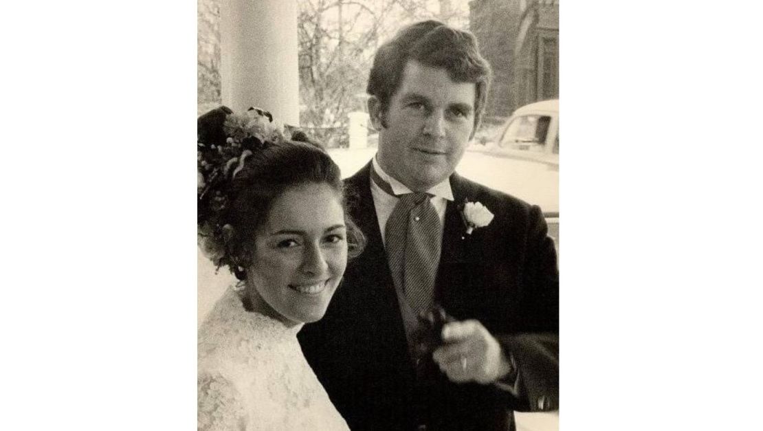 Jocelyne and Tyler on their wedding day on March 28, 1971.