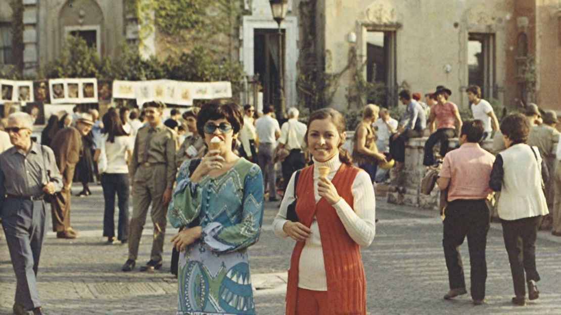 Jocelyne with her friend Mala (left) who was on board the airplane when Tyler and Jocelyne met.