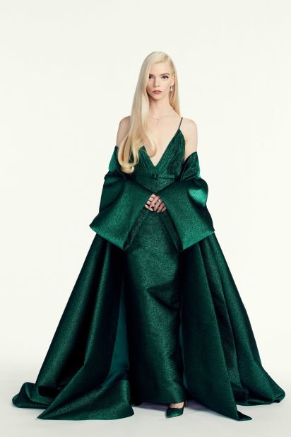 Anya Taylor-Joy won Best Actress in a Limited Series for her work in "The Queens Gambit." She marked the event with a malachite custom Christian Dior dress.