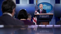 Secretary of Homeland Security Alejandro Mayorkas speaks during the daily press briefing at the White House on March 1, 2021 in Washington, DC. 