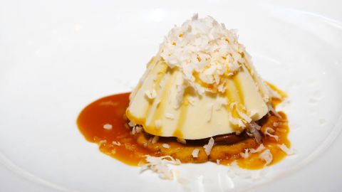 The Samoas Coconut Panna Cotta is on the dessert menu at Stoic & Genuine in downtown Denver. (Photo by CNN)