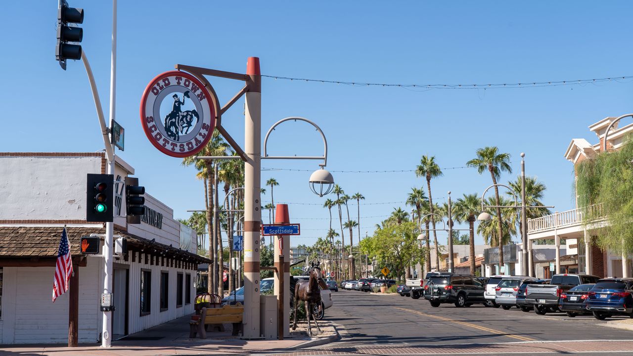 With the rollout of 5G, cities like Scottsdale will rely less on elaborate cover ups and more on street lights. The sign, seen in this picture, is both 4G and 5G capable.