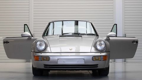 Maradona's Porsche is displayed in Vichte, Belgium, last month before being put up for auction. 