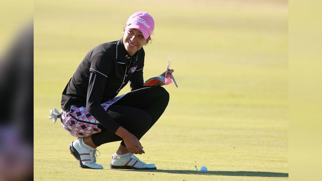 Shasta Averyhardt waits on the fairway during the final round of the LPGA Tour Qualifying Tournament at Daytona Beach in Florida in 2010.  