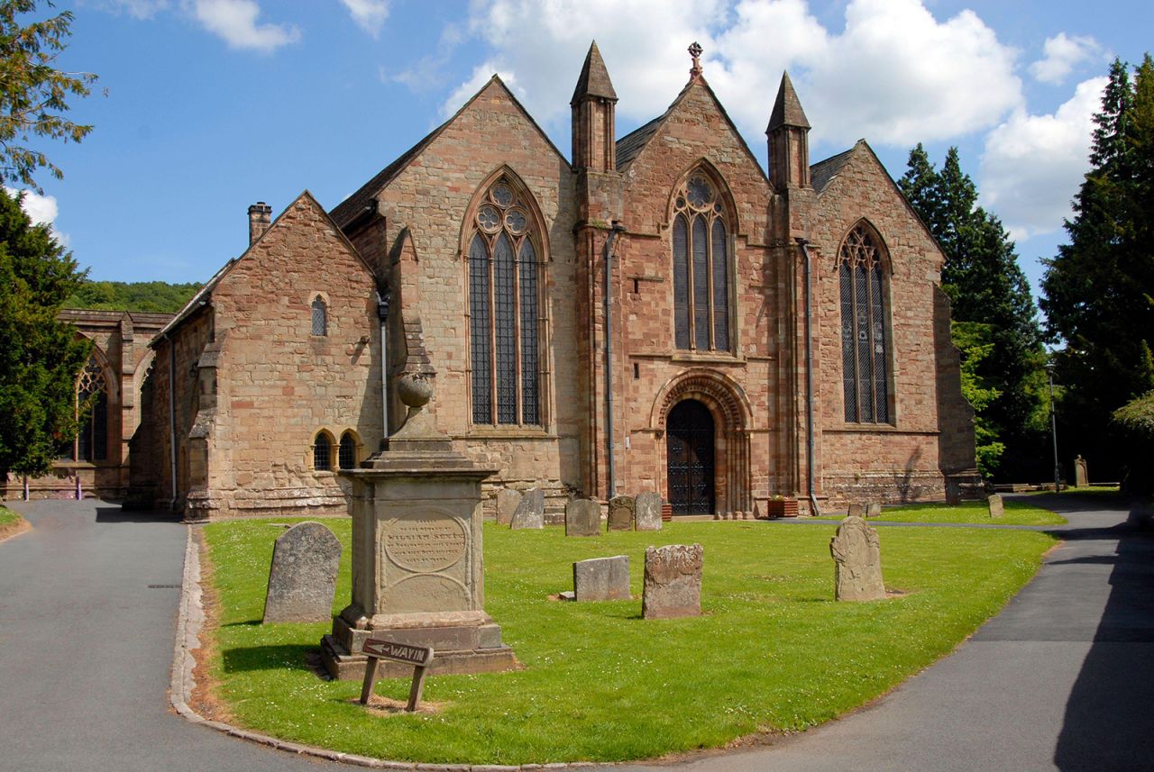 The parish church of St Michael & All Saints, Ledbury, Herefordshire, England, where the painting has been hanging for more than a century.