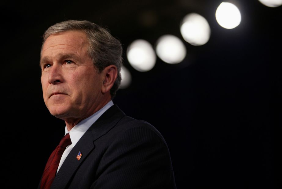 George W. Bush, seen here in January 2003, served two terms as President of the United States. His father, George H.W. Bush, was the nation's 41st president.