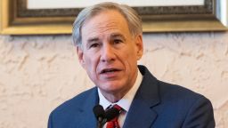 Texas Governor Greg Abbott delivers an announcement in Montelongo's Mexican Restaurant on Tuesday, March 2, 2021, in Lubbock, Texas. Abbott announced that he is rescinding executive orders that limit capacities for businesses and the state wide mask mandate. 