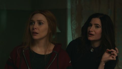 Elizabeth Olsen and Kathryn Hahn in Disney+'s 'WandaVision' (Courtesy of Marvel Studios).