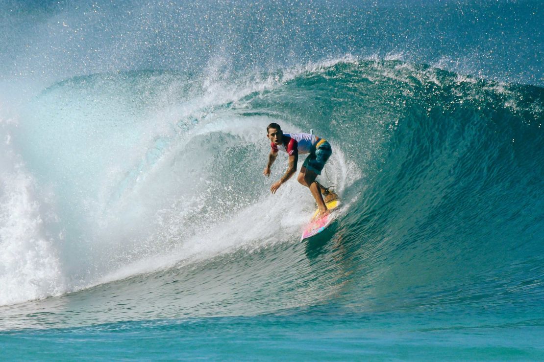 Kemper competes during the 2019 Billabong Pipe Masters in Hawaii.